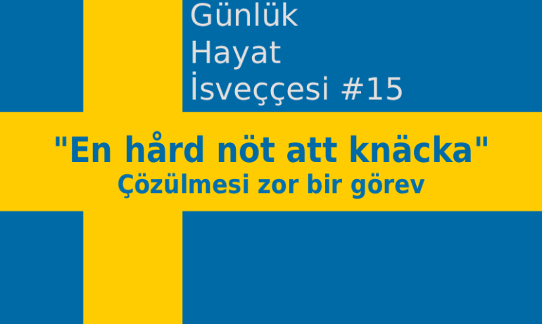 Günlük Hayat İsveççesi #15 - "En hård nöt att knäcka" ifadesi